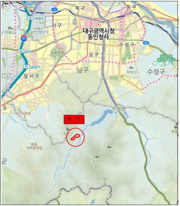 법원경매 2024타경45351 사진6 | 대구 달성군 가창면 오리 임야 경매