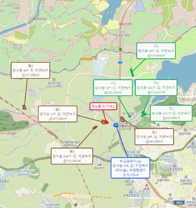 법원경매 2025타경235 사진6 | 속초시 장사동 355 답 경매