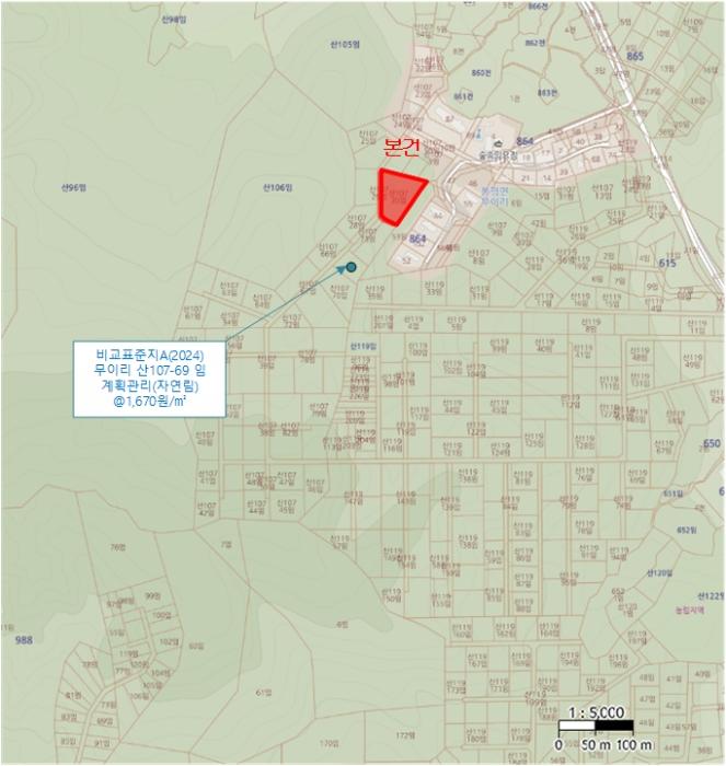 법원경매 2024타경33281 사진7 | 평창군 봉평면 무이리 임야 경매