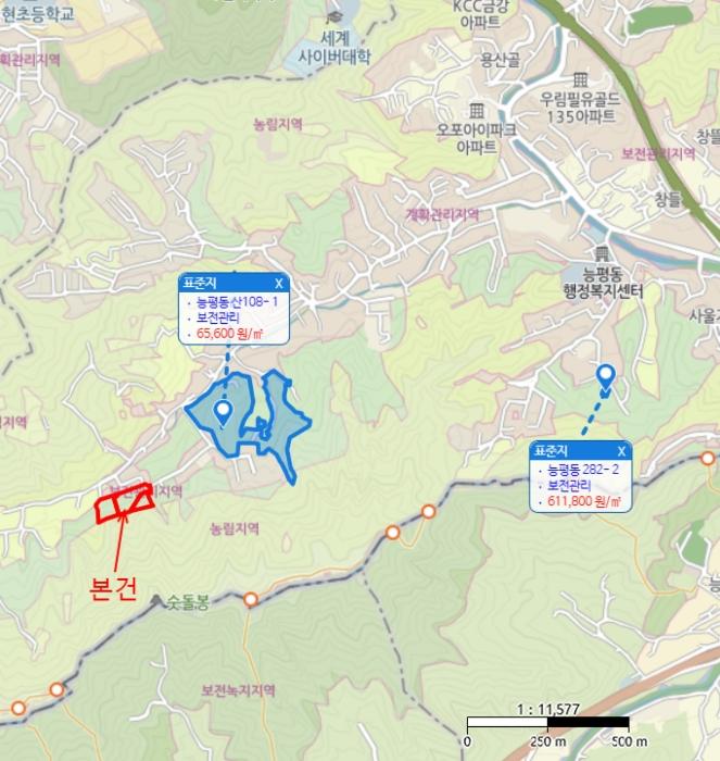 법원경매 2025타경46 사진13 | 광주시 능평동 659-12 임야 경매