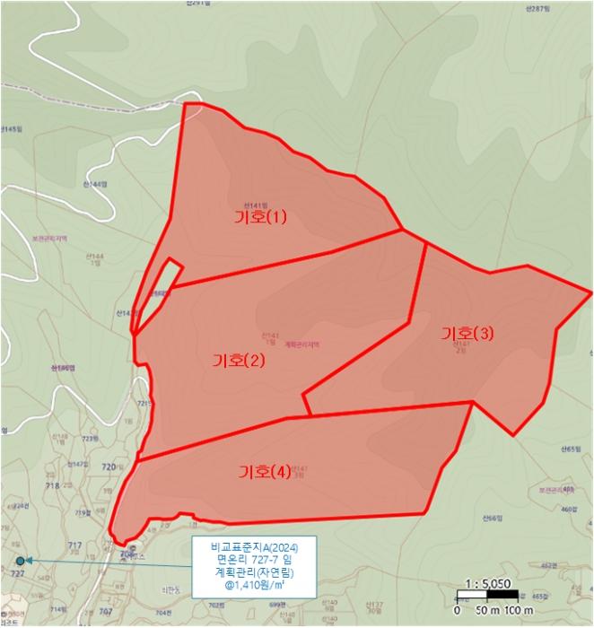 법원경매 2024타경33229 사진9 | 평창군 봉평면 면온리 임야 경매