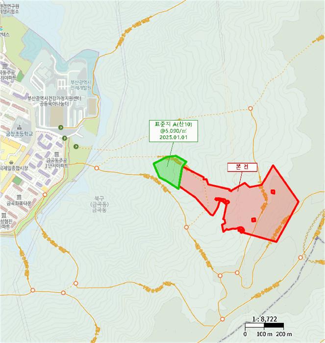 법원경매 2025타경101327 사진5 | 부산 북구 금곡동 임야 경매
