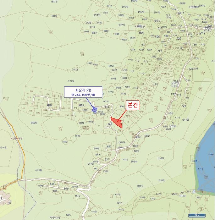 법원경매 2025타경71813 사진9 | 가평군 설악면 사룡리 668-8 대지 경매