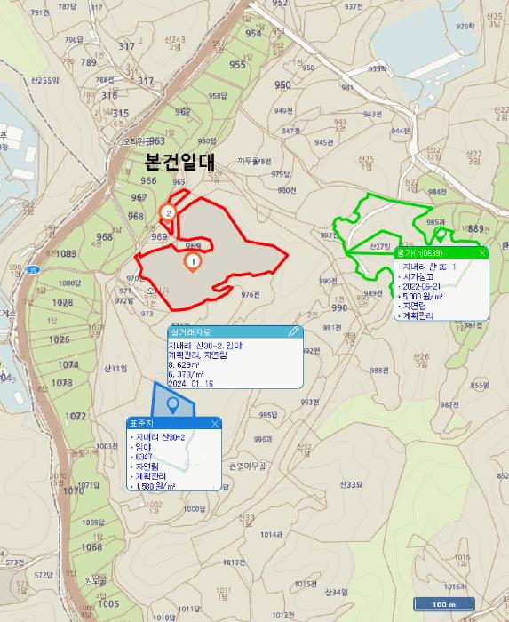 법원경매 2025타경10280 사진9 | 안동시 와룡면 지내리 임야 경매