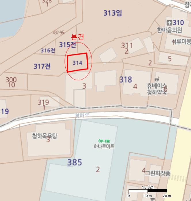 법원경매 2025타경3687 사진8 | 포항시 북구 청하면 덕성리 314 대지 경매