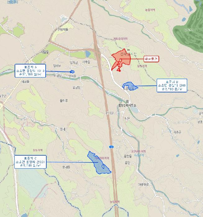 법원경매 2025타경20557 사진16 | 원주시 소초면 흥양리 1415 대지,임야,전답 경매