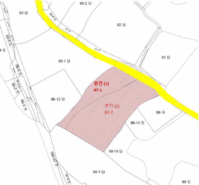 법원경매 2025타경268 사진13 | 김천시 구성면 상좌원리 87-1 답 경매