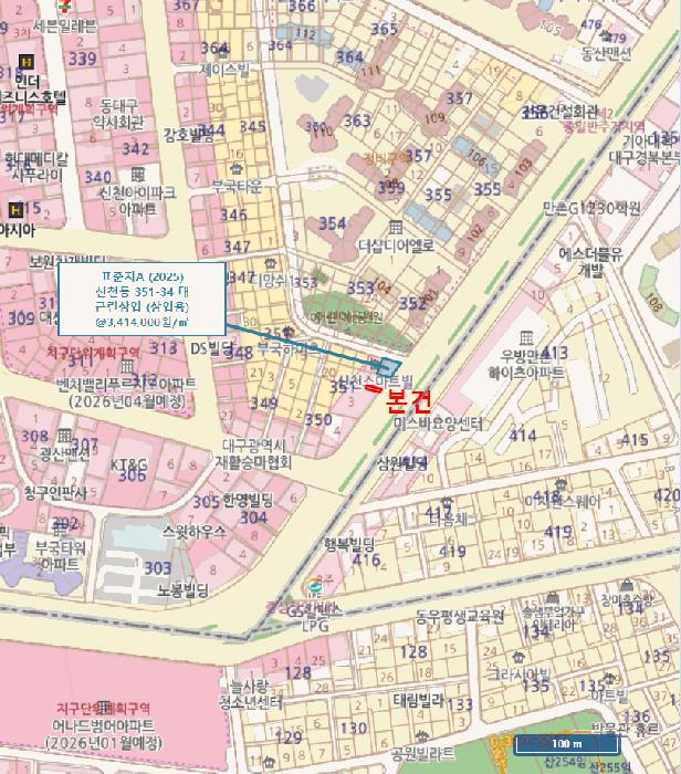 법원경매 2025타경9200 사진8 | 대구 동구 신천동 351-33 도로 경매