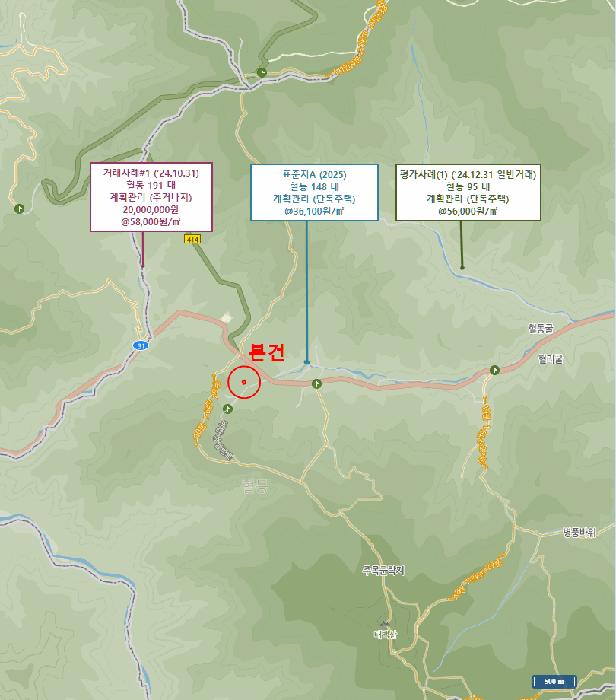 법원경매 2025타경1281 사진6 | 태백시 혈동 160-1 대지 경매
