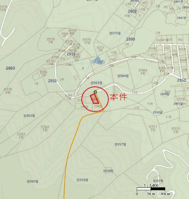 법원경매 2025타경10817 사진4 | 경주시 산내면 대현리 2950-258 임야 경매