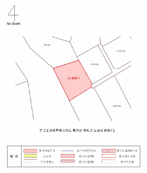 법원경매 2025타경50944 사진7 | 홍천군 북방면 노일리 819-7 임야 경매