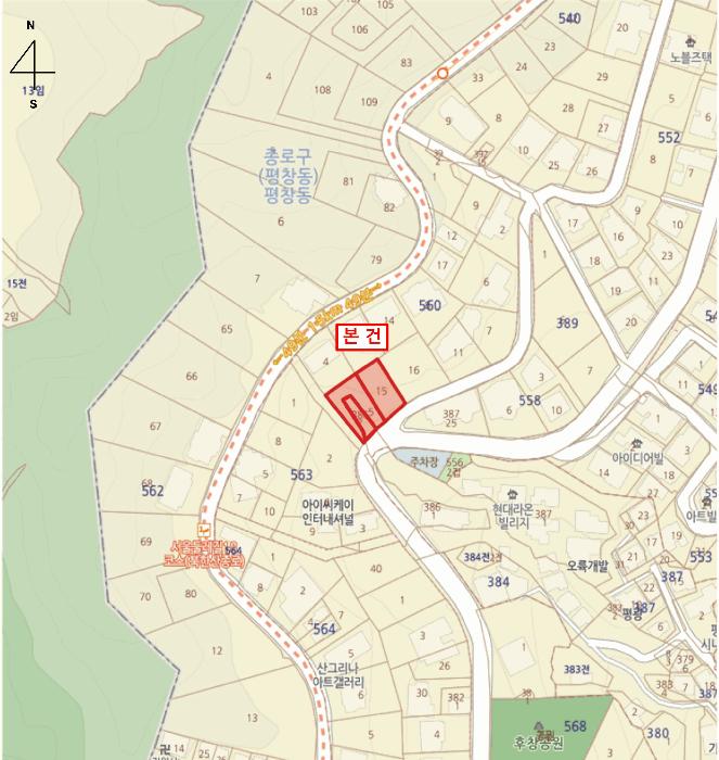법원경매 2025타경104499 사진8 | 서울 종로구 평창동 386-7 대지 경매