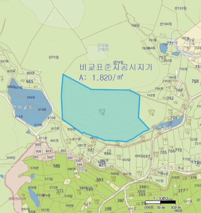 법원경매 2025타경554 사진5 | 경주시 안강읍 갑산리 임야 경매